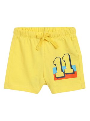 Boys Medium Yellow Short Knitted Trouser